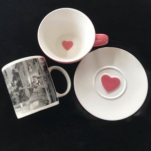 Starbucks Valentine Love Mug Cup and Saucer Heart